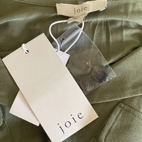 Joie Small green jadallah utility dress short sleeve full bottom/down - Picture 7 of 8